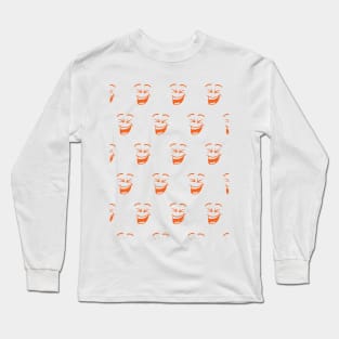 Laughing Pattern Long Sleeve T-Shirt